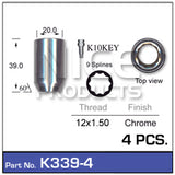 lock nuts (4 pcs + key) K339-4 - Nice Products | Universal Auto Spares