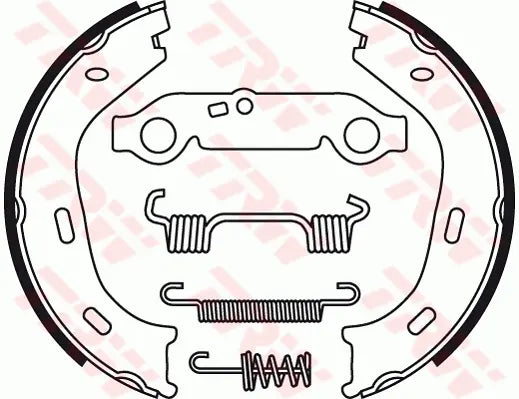 Brake Shoe Set, Parking Brake GS8218 - TRW