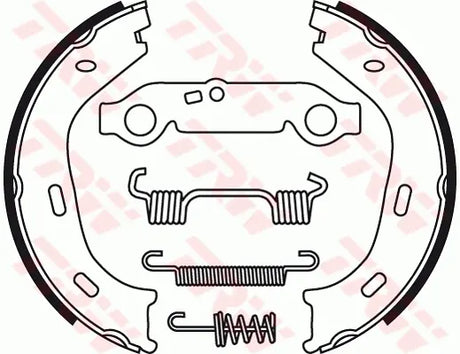 Brake Shoe Set, Parking Brake GS8218 - TRW