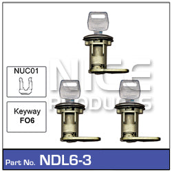 Door Lock set 3 NDL6-3 - Nice Products | Universal Auto Spares