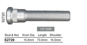 Long wheel stud S2720 - Nice Products | Universal Auto Spares