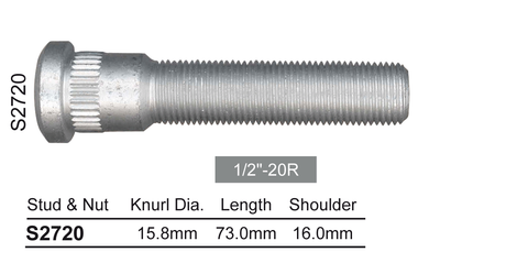 Long wheel stud S2720 - Nice Products | Universal Auto Spares