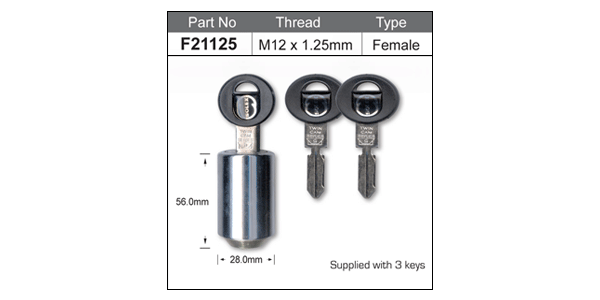 Spare Wheel Lock F21125 - Nice Products | Universal Auto Spares