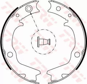 Brake Shoe Set, Parking Brake GS8479 - TRW