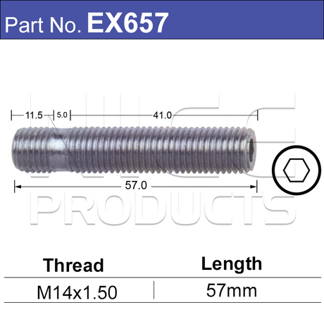 Stud Extension EX657 - Nice Products | Universal Auto Spares