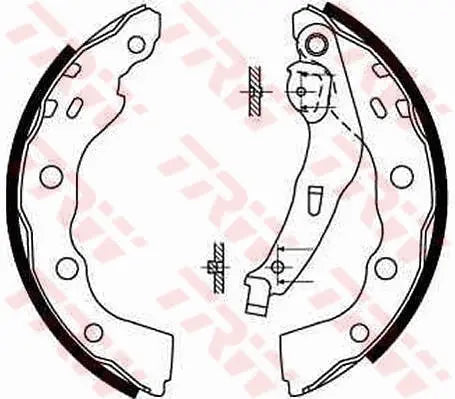 Brake Shoe Set GS8665 - TRW