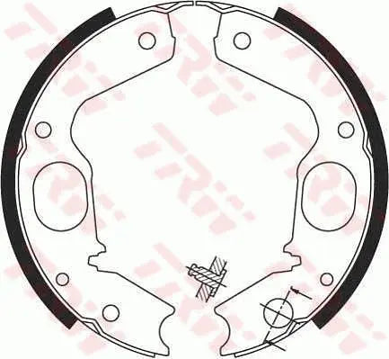 Brake Shoe Set, Parking Brake GS8695 - TRW