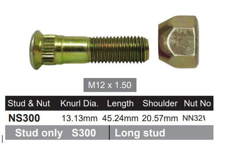 Stud & Nut NS300 - Nice Products | Universal Auto Spares