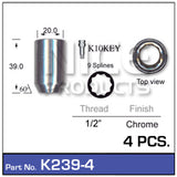 Lock nuts (4 pcs + key) K239-4 - Nice Products | Universal Auto Spares