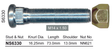Long Stud & Nut NS6330 - Nice Products | Universal Auto Spares