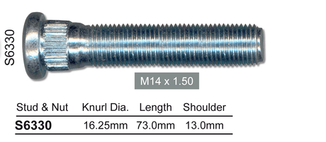 Long wheel stud S6330 - Nice Products | Universal Auto Spares
