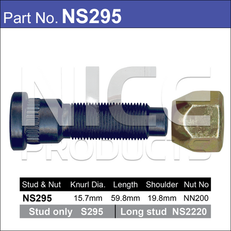 Stud & Nut NS295 - Nice Products | Universal Auto Spares
