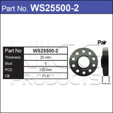 Hub Centric Wheel Spacers WS25500-2 - Nice Products | Universal Auto Spares