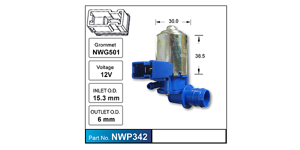 Washer Pump NWP342 - Nice Products | Universal Auto Spares