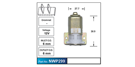 Washer Pump NWP299 - Nice Products | Universal Auto Spares