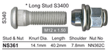 Stud & Nut NS361 - Nice Products | Universal Auto Spares