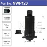 Washer Pump NWP120 - Nice Products | Universal Auto Spares