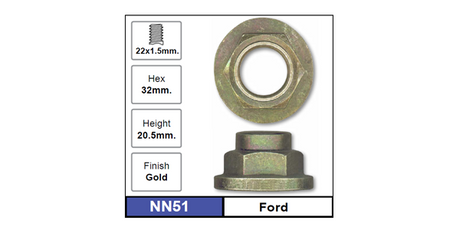 Hub-Nut NN51 - Nice Products | Universal Auto Spares