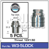 Lock Nuts (set of 4) W3-5LOCK - Nice Products | Universal Auto Spares