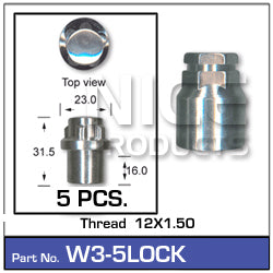 Lock Nuts (set of 4) W3-5LOCK - Nice Products | Universal Auto Spares