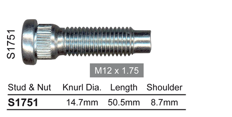 Wheel Stud S1751 - Nice Products | Universal Auto Spares