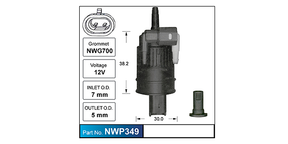 Washer Pump NWP349 - Nice Products | Universal Auto Spares