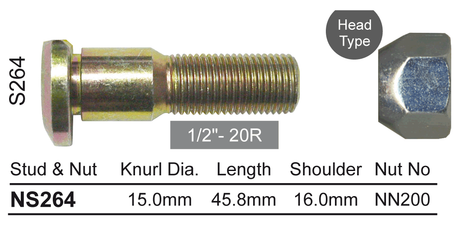 Stud & Nut NS264 - Nice Products | Universal Auto Spares