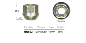 Wheel Nut NN602 - Nice Products | Universal Auto Spares