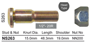Stud & Nut NS263 - Nice Products | Universal Auto Spares