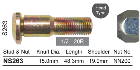 Stud & Nut NS263 - Nice Products | Universal Auto Spares