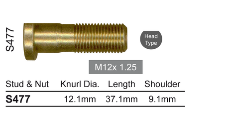 Wheel Stud S477 - Nice Products | Universal Auto Spares