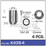 Lock Nuts 4+Key K439-4 - Nice Products | Universal Auto Spares