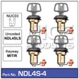 Door Lock set 4 NDL4S-4 - Nice Products | Universal Auto Spares