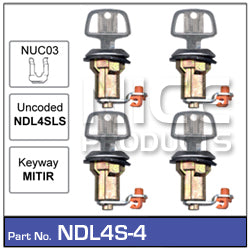 Door Lock set 4 NDL4S-4 - Nice Products | Universal Auto Spares
