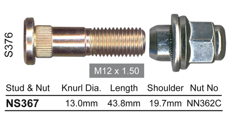 Stud & Nut NS367 - Nice Products | Universal Auto Spares