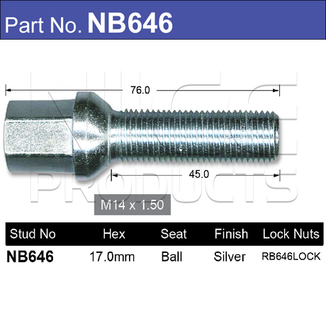 One Piece Stud NB646 - Nice Products | Universal Auto Spares