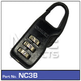 Combination Lock Black NC3B - Nice Products | Universal Auto Spares