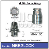 Lock Nuts (set of 4) N662LOCK - Nice Products | Universal Auto Spares