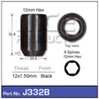 Black Nut Tapered J332B - Nice Products | Universal Auto Spares