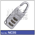 Combination Lock Silver NC3S - Nice Products | Universal Auto Spares