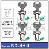 Door Lock set 4 NDL4H-4 - Nice Products | Universal Auto Spares