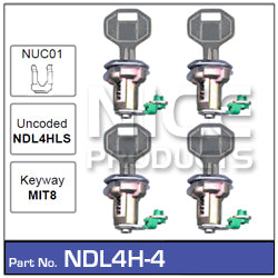 Door Lock set 4 NDL4H-4 - Nice Products | Universal Auto Spares
