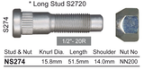 Stud & Nut NS274 - Nice Products | Universal Auto Spares