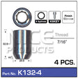 lock nuts (4 pcs + key) K132-4 - Nice Products | Universal Auto Spares