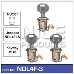 Door Lock set 3 NDL4F-3 - Nice Products | Universal Auto Spares