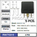 Relay 5PK RW702-5 - Nice Products | Universal Auto Spares