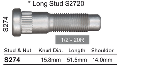 Wheel Stud S274 - Nice Products | Universal Auto Spares