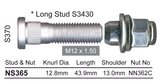 Stud & Nut NS365 - Nice Products | Universal Auto Spares
