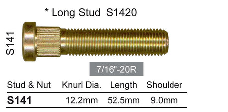 Wheel Stud S141-100 - Nice Products | Universal Auto Spares