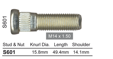 Wheel Stud S601 - Nice Products | Universal Auto Spares